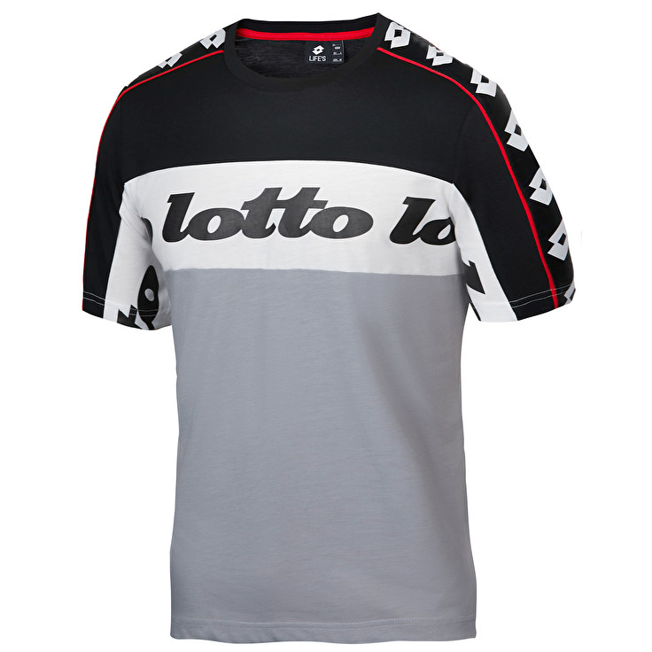 Lotto Athletica Prime Ii Js Camisetas Hombre - Gris/Negras - Colombia INAGBHE-57